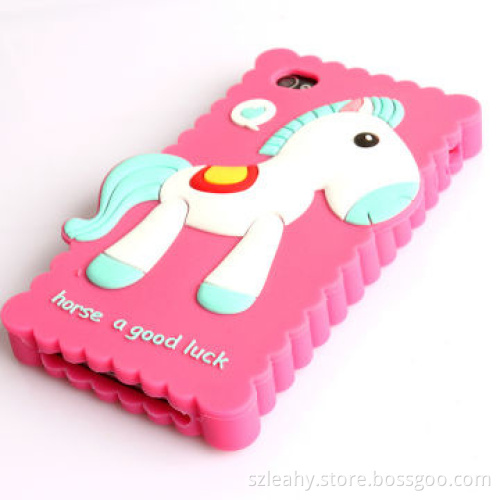 Drop-glue forming horse shape silicone case for iPhone 4/4s